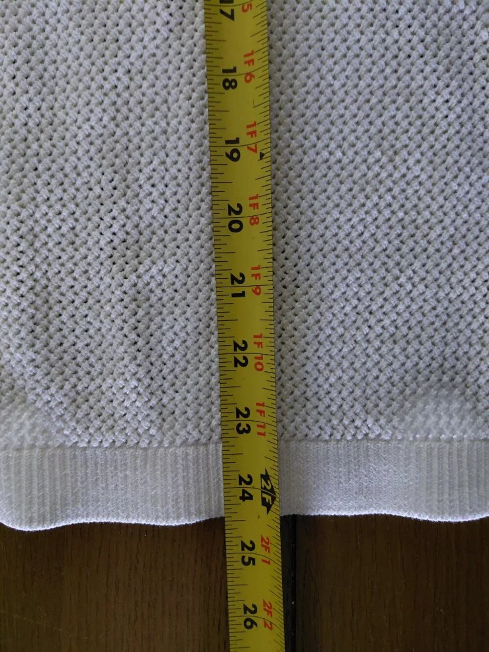 Talbots White Cotton Open Front Cardigan Sweater Quarter Sleeve Large Soft